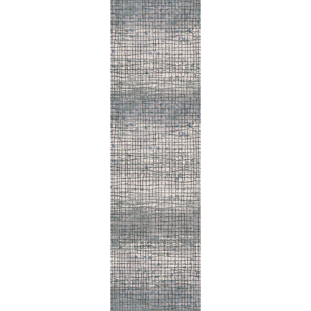Dynamic Rugs 4808-195 Harlow 2.2 Ft. X 7.7 Ft. Finished Runner Rug in Ivory/Grey/Blue 